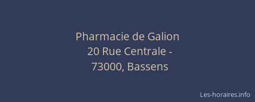 Pharmacie de Galion