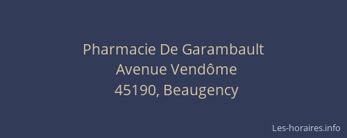 Pharmacie De Garambault