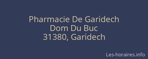 Pharmacie De Garidech