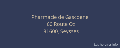 Pharmacie de Gascogne