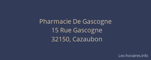 Pharmacie De Gascogne