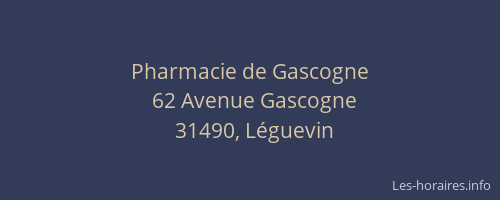 Pharmacie de Gascogne