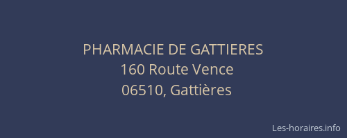 PHARMACIE DE GATTIERES