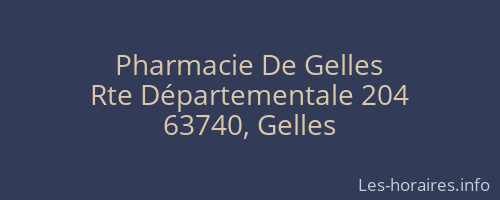 Pharmacie De Gelles