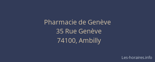 Pharmacie de Genève