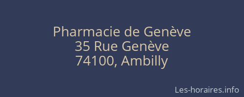 Pharmacie de Genève