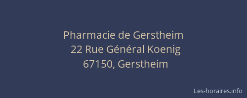 Pharmacie de Gerstheim