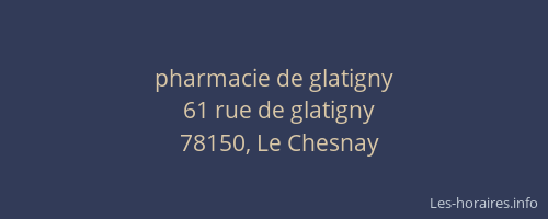pharmacie de glatigny