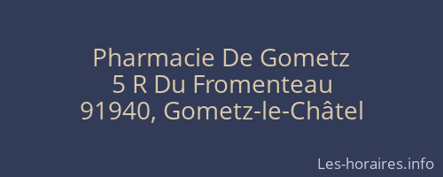 Pharmacie De Gometz