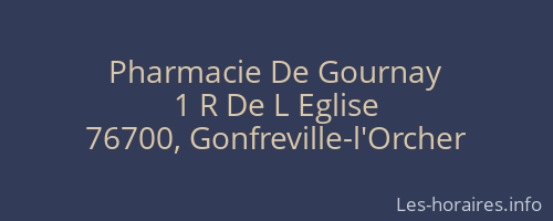 Pharmacie De Gournay