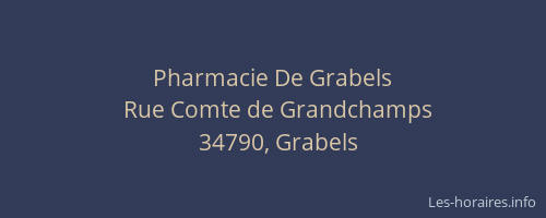 Pharmacie De Grabels