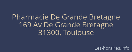 Pharmacie De Grande Bretagne