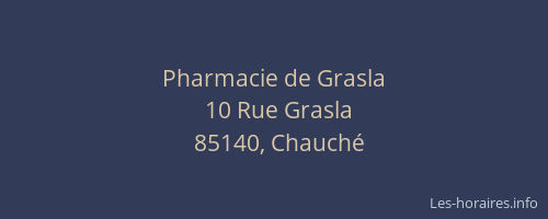 Pharmacie de Grasla