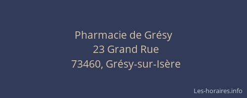 Pharmacie de Grésy