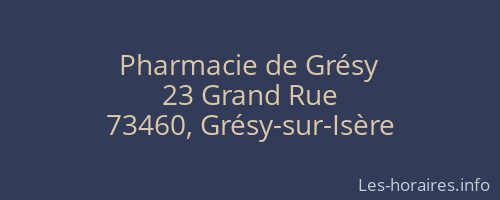 Pharmacie de Grésy