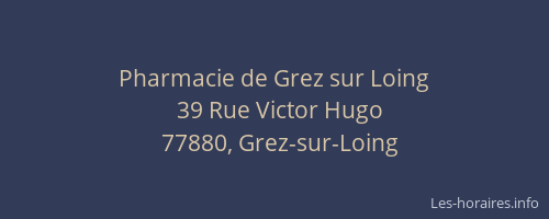 Pharmacie de Grez sur Loing