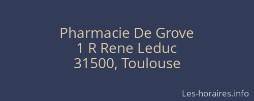 Pharmacie De Grove