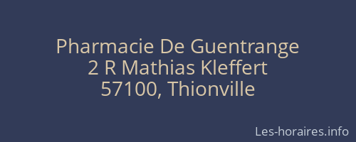 Pharmacie De Guentrange