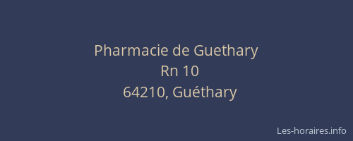 Pharmacie de Guethary