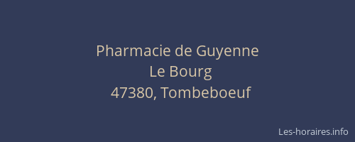 Pharmacie de Guyenne