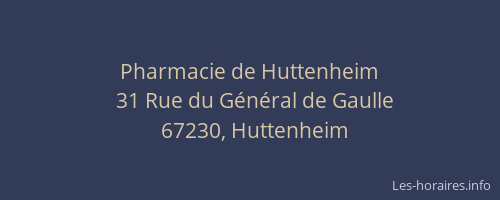 Pharmacie de Huttenheim