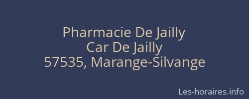 Pharmacie De Jailly