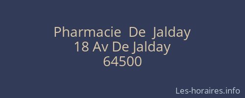 Pharmacie  De  Jalday