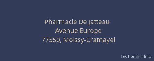 Pharmacie De Jatteau