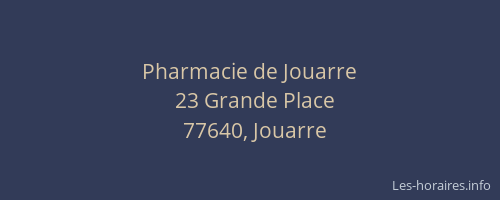 Pharmacie de Jouarre
