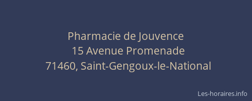Pharmacie de Jouvence