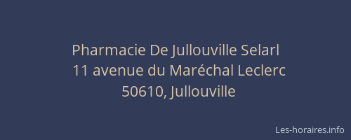Pharmacie De Jullouville Selarl