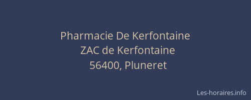 Pharmacie De Kerfontaine