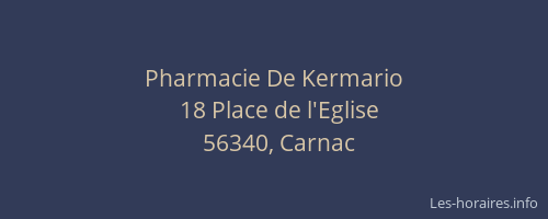 Pharmacie De Kermario