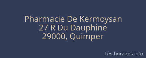 Pharmacie De Kermoysan