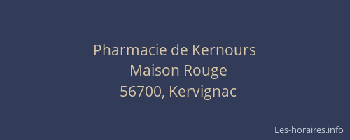 Pharmacie de Kernours