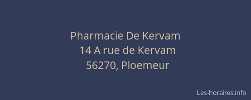 Pharmacie De Kervam