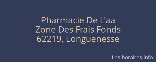 Pharmacie De L'aa