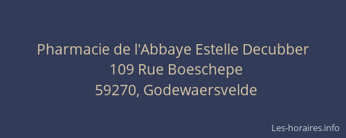 Pharmacie de l'Abbaye Estelle Decubber