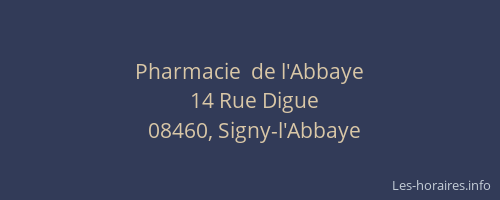 Pharmacie  de l'Abbaye