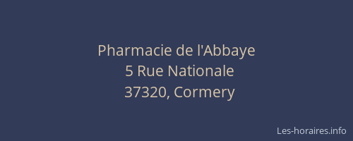 Pharmacie de l'Abbaye