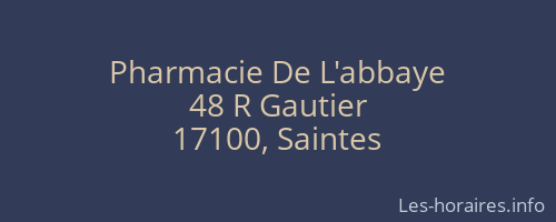 Pharmacie De L'abbaye