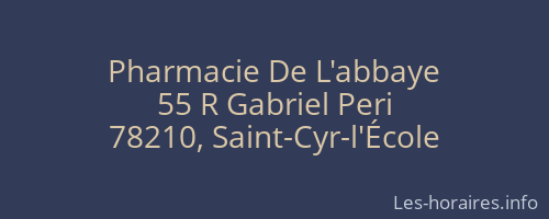 Pharmacie De L'abbaye