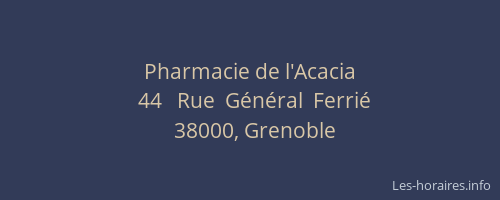 Pharmacie de l'Acacia