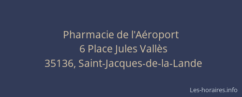 Pharmacie de l'Aéroport