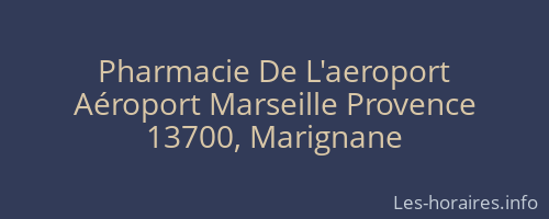 Pharmacie De L'aeroport