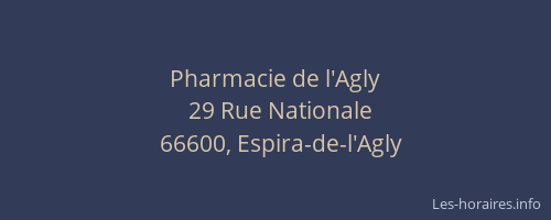 Pharmacie de l'Agly