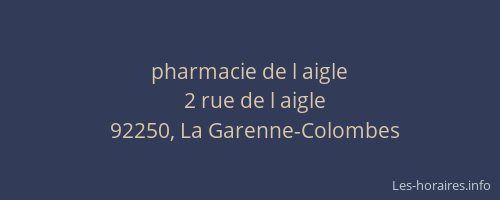 pharmacie de l aigle