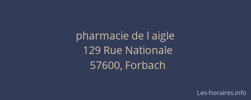 pharmacie de l aigle