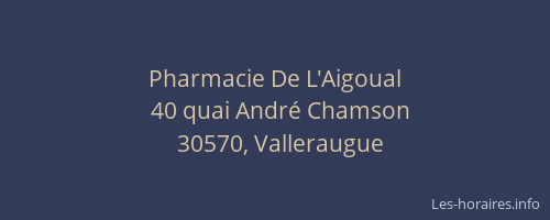 Pharmacie De L'Aigoual