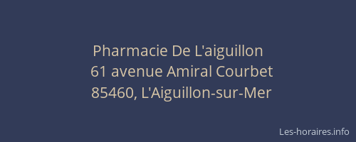 Pharmacie De L'aiguillon